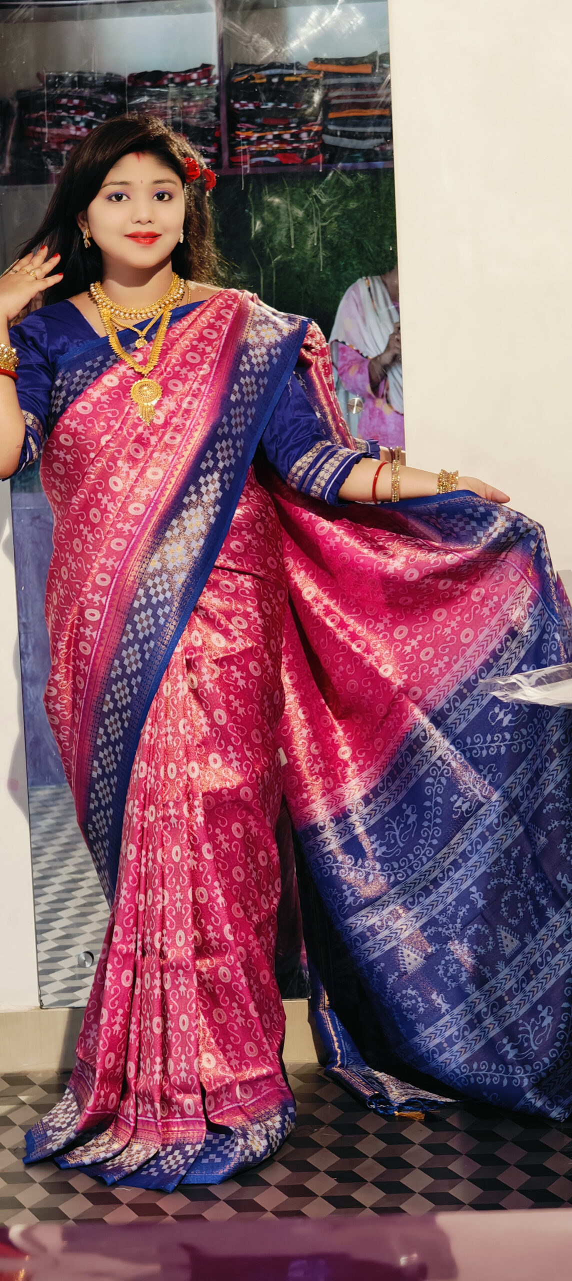 SAMBALPURI DESIGN BANGLORE SILK SAREE